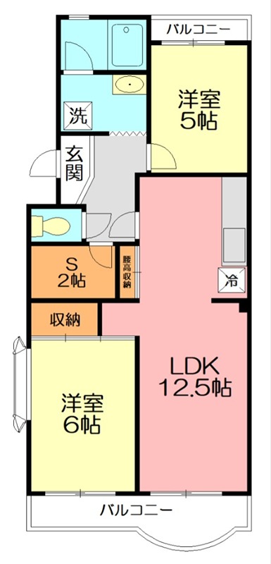 桐ケ谷ハイツ   103号室 間取り