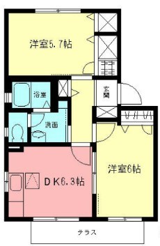 パストラルD 102号室 間取り