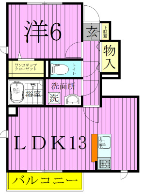 ウィステリア 102号室 間取り