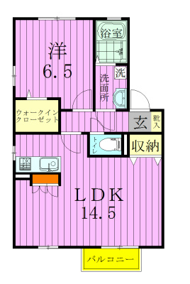 フローリド・Ｆ 102号室 間取り