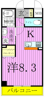 101号室 間取り
