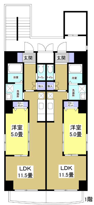 TKマンション元浜 間取り図