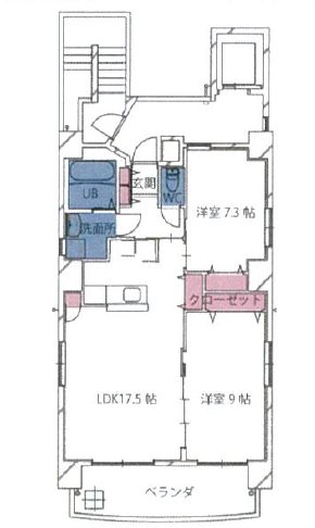 TKマンション元浜 間取り図