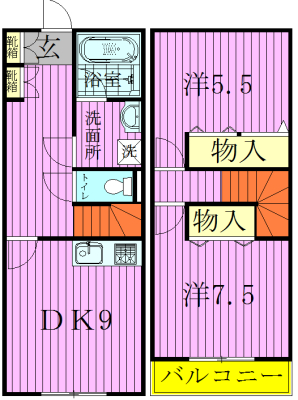 プレジール・オオクマⅡ 101号室 間取り