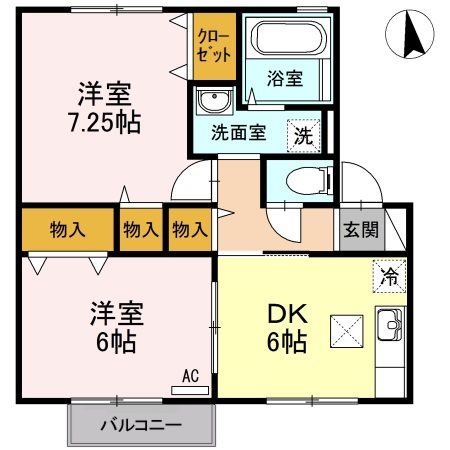 グリシーヌＣ 間取り