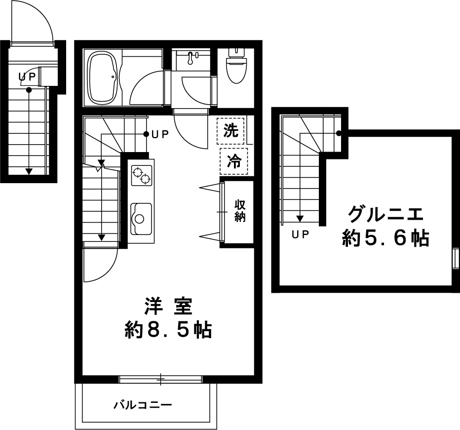 ユニゾンちはや 204号室 間取り