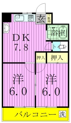 ジュネパレス上本郷 302号室 間取り