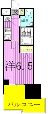 パークキューブ北松戸 909号室 間取り