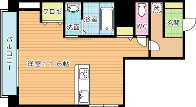 ドミール西小倉 402号室 間取り
