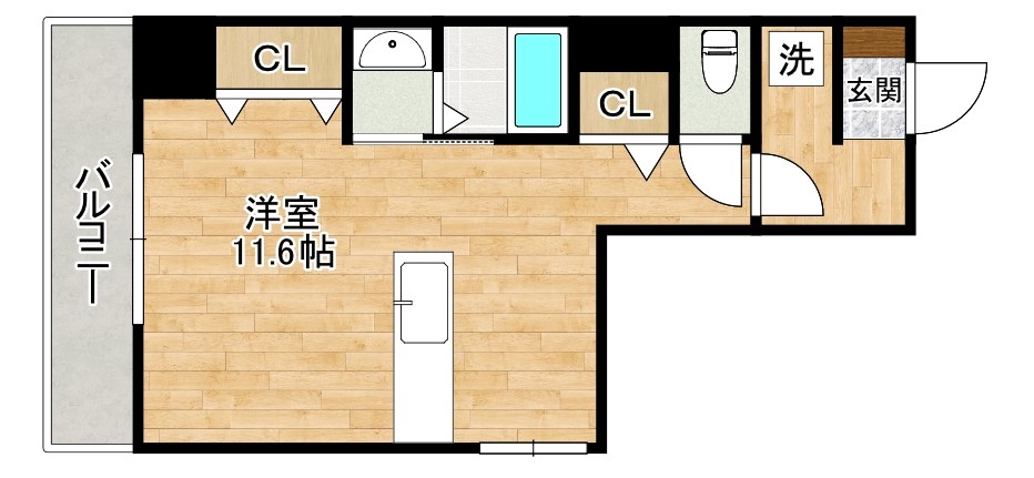 ドミール西小倉 402号室 間取り