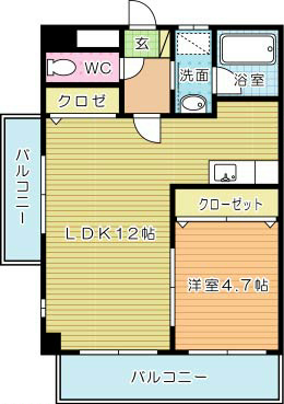 サンクス光  301号室 間取り