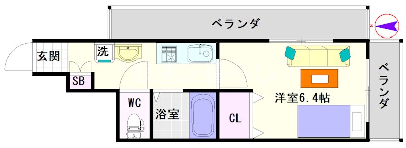 メゾンナカムラ北堀江 間取り