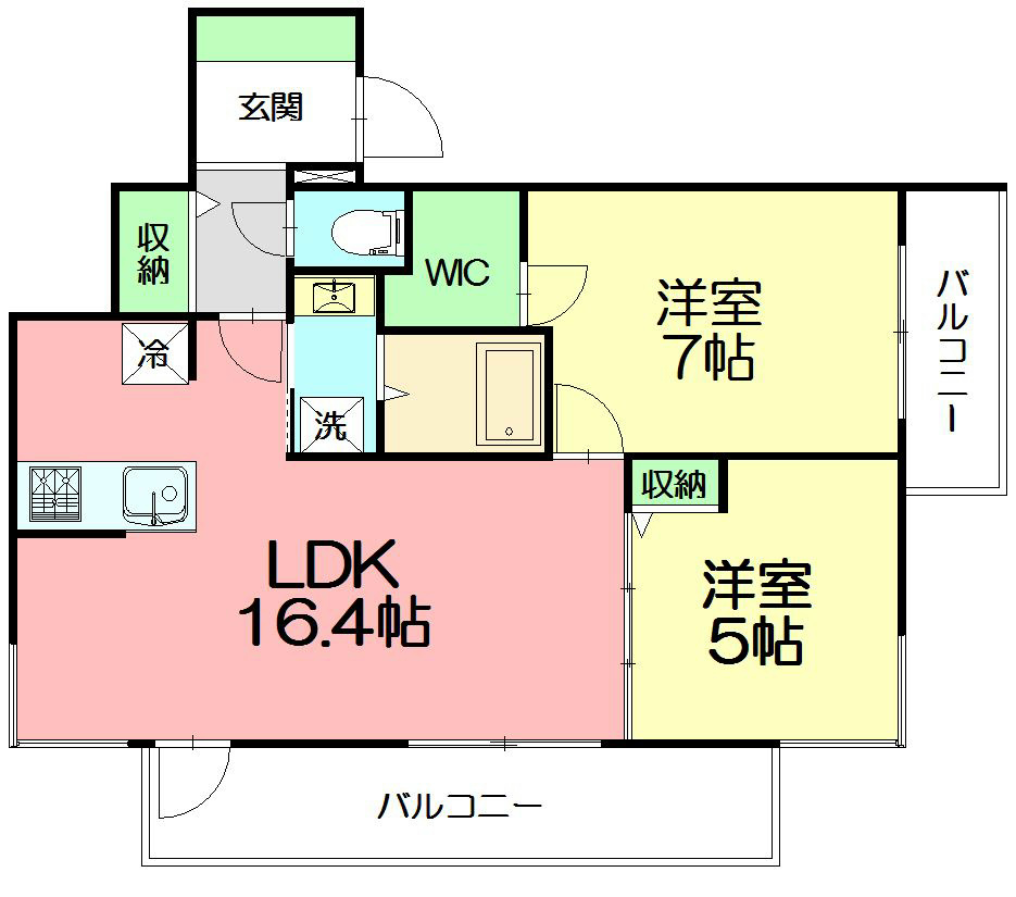 ライフゾーン藤沢 1102号室 間取り