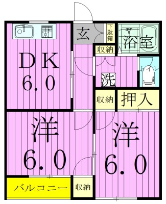 ハートランド 101号室 間取り
