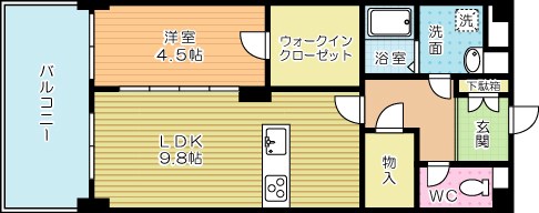 アヴィニールグランデ金田 305号室 間取り