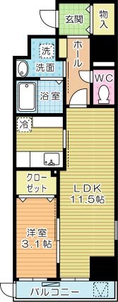 シェーナ下到津  101号室 間取り