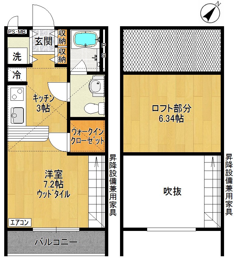 サンヴィアーレU 107号室 間取り