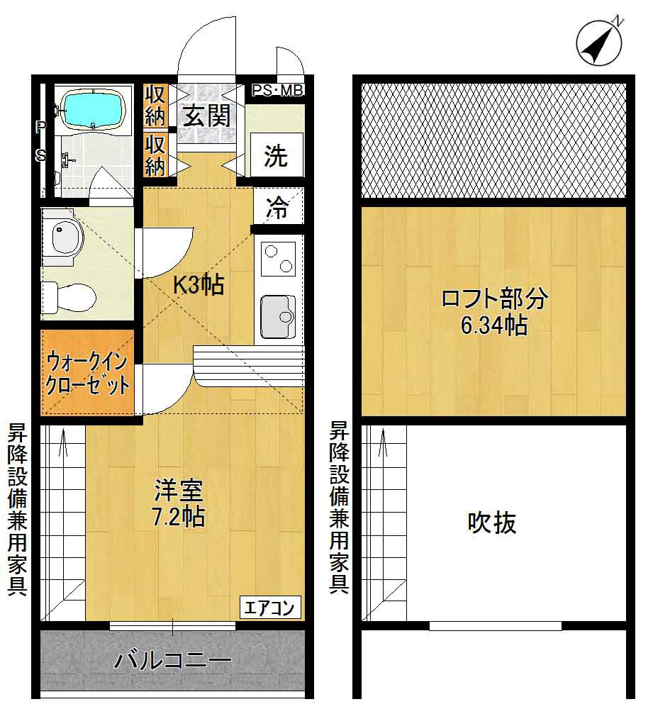 サンヴィアーレU 103号室 間取り