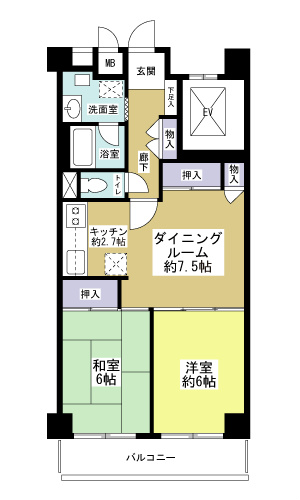 チュリス古庄 間取り