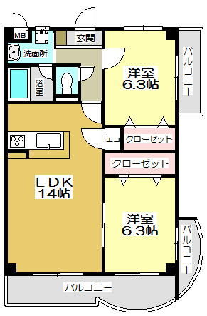 ニューガイア上石田 間取り