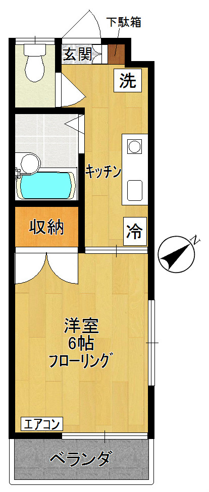 みどり館 206号室 間取り