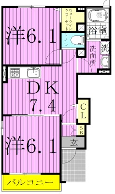 101号室 間取り