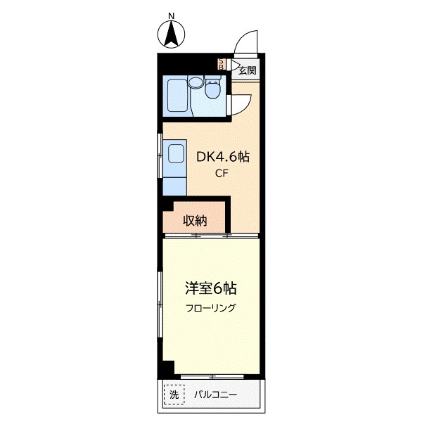 ハイツセイワ 101号室 間取り