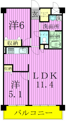 ソルヴェールレジデンス 503号室 間取り