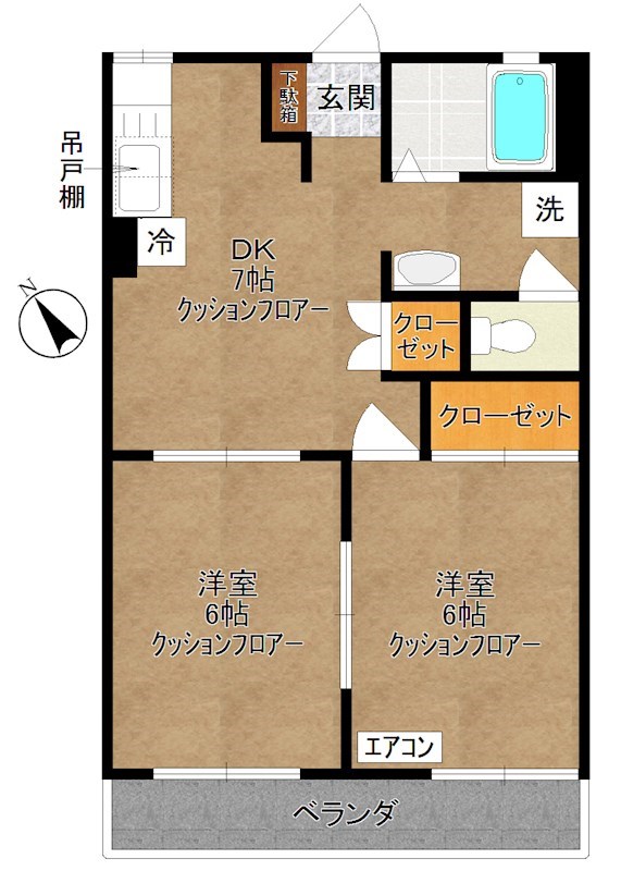 セピアコートB  202号室 間取り