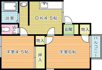 コーポ横山 101号室 間取り