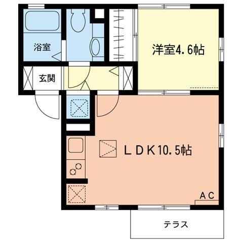 ドエル・リヴェール 105号室 間取り