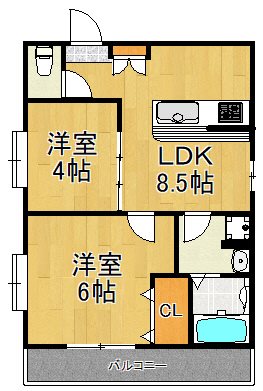 マーヴェル岸谷 306号室 間取り