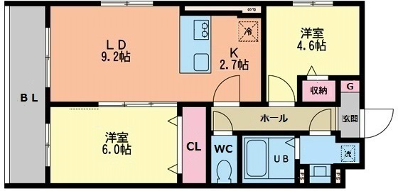 フルール・ドゥ・ソレイユ 間取り