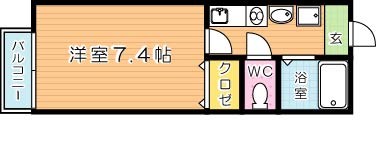 ＣＲＥＳＴ井堀（クレスト井堀） 202号室 間取り