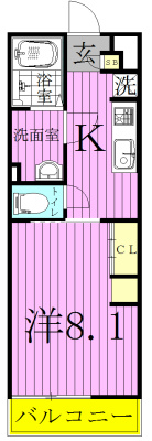 205号室 間取り