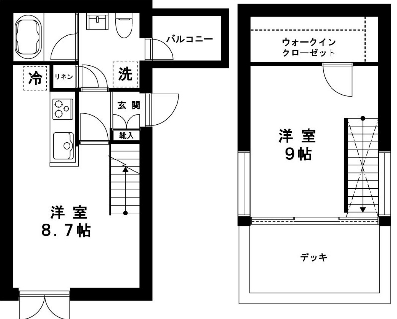 Cave de carre(カーヴ ド キャレ) Ｃ３号室 間取り