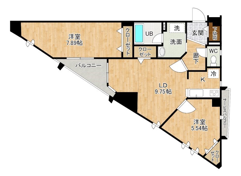 ピュアライフ砂津 405号室 間取り