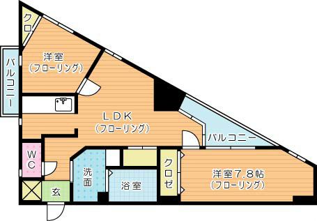 ピュアライフ砂津 405号室 間取り