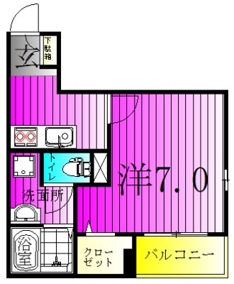 エスポワール　エイティ 101号室 間取り