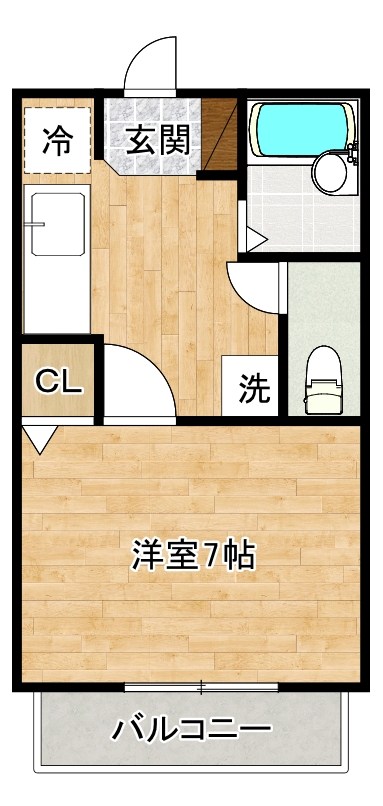 カンパーニュ出屋敷Ⅰ  201号室 間取り