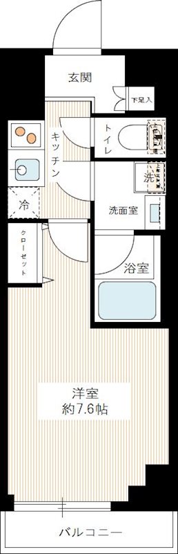ルクシェール浅草 0701号室 間取り