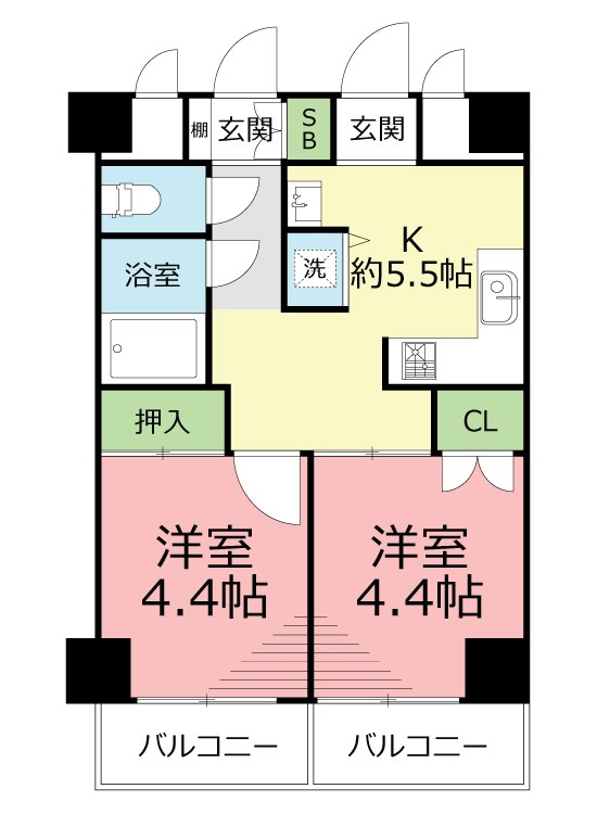 アーバンヒルズ湘南平塚第2 605号室 間取り