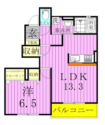 エトワール 102号室 間取り