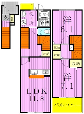 エルドール 202号室 間取り