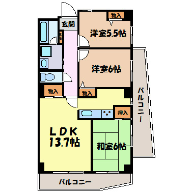 ローズガーデン楠元 間取り図