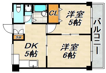 離宮前グリーンハイツ 間取り図
