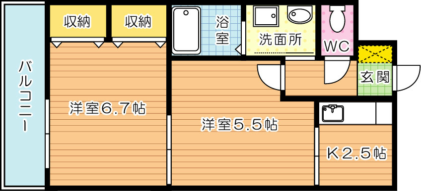 エスポワール  602号室 間取り