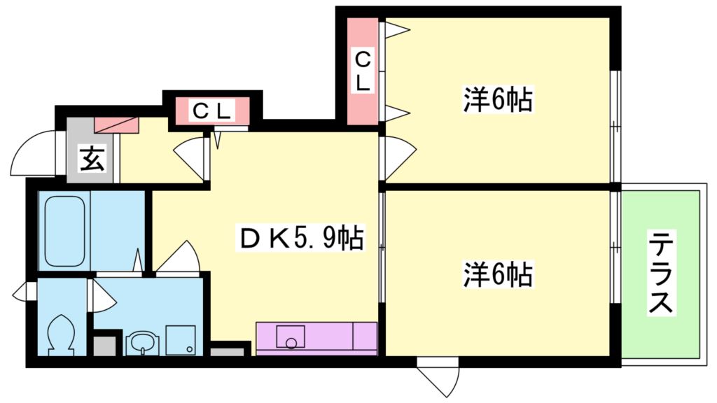 サン　フェスタＢ 間取り図