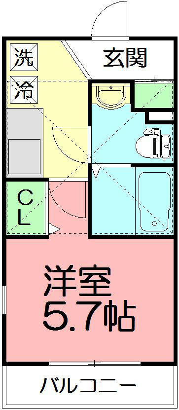 レベアス片瀬江ノ島WEST 201号室 間取り