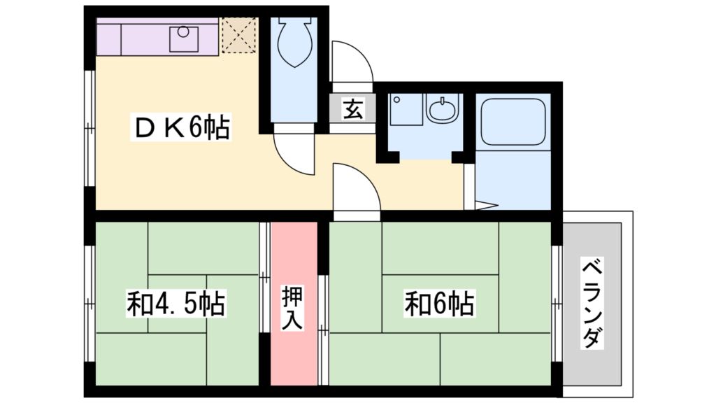 荒木ハイツ 間取り図